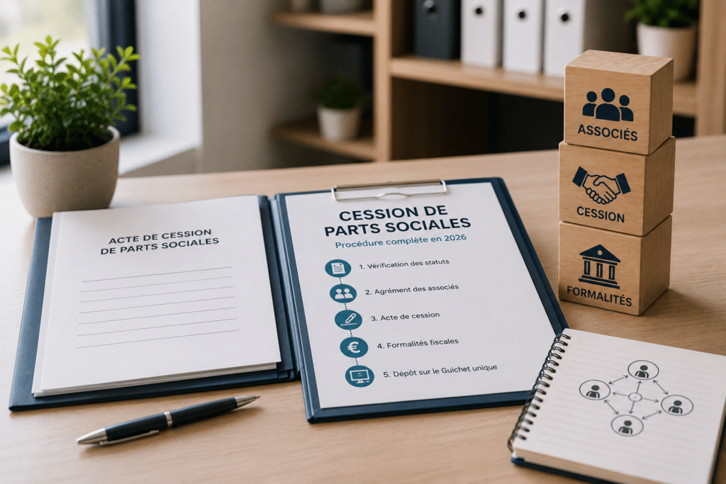 cession de parts sociales procédure complète en 2026
